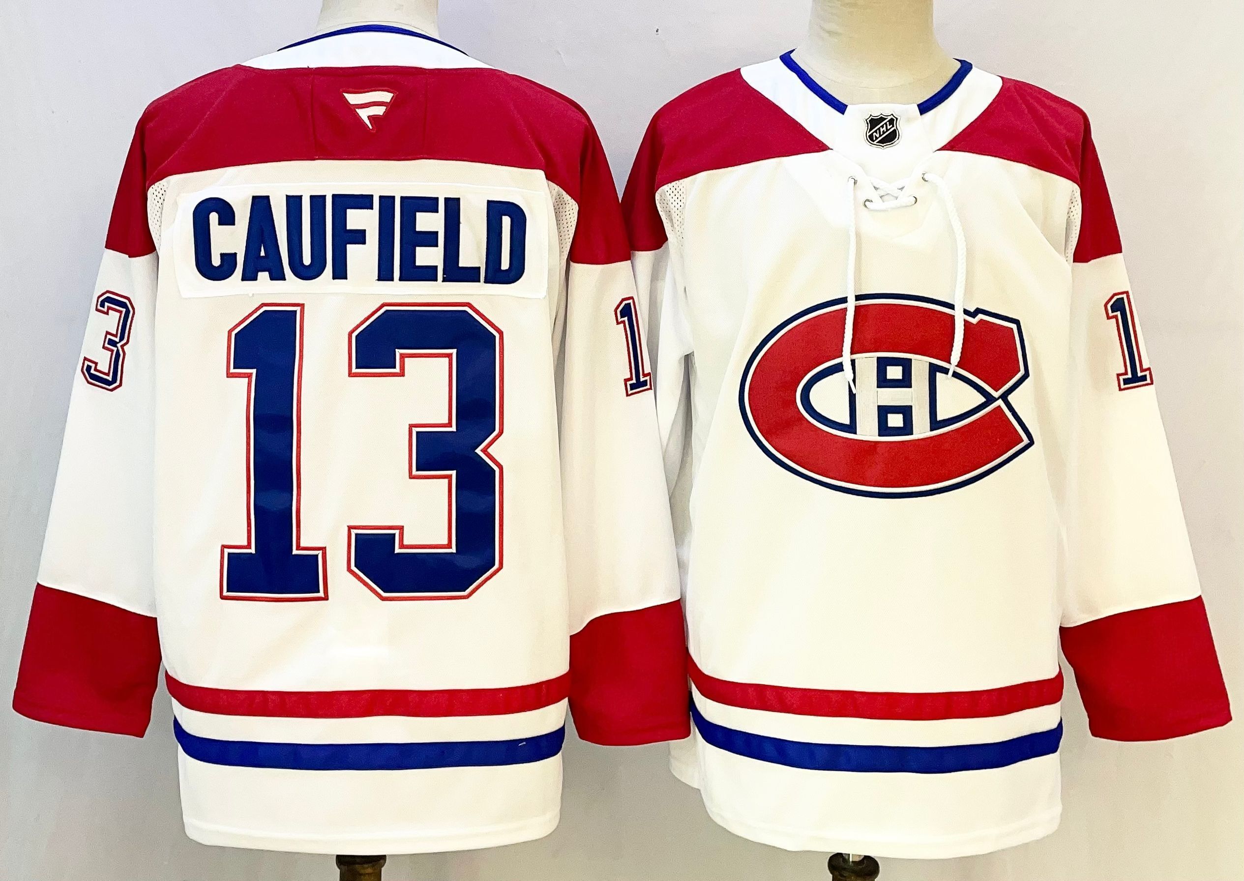 Men Montreal Canadiens #13 Caufield White 2026 Adidias NHL Jersey style 001